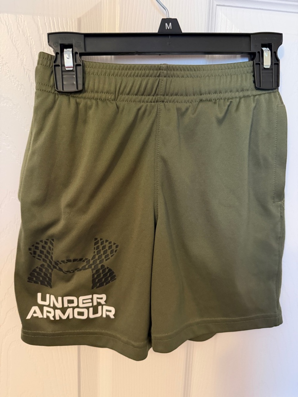 Under Armour Olive Green Boys Athletic Shorts
